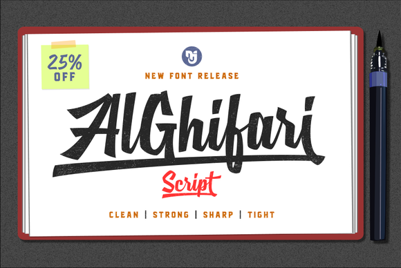 AlGhifari Script: A Custom Brush Pen Typeface for Modern Design