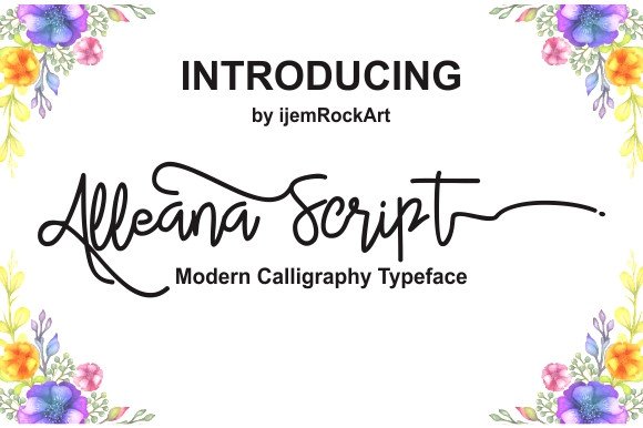 Alleana Script: The Modern Calligraphy Choice for Romantic Designs