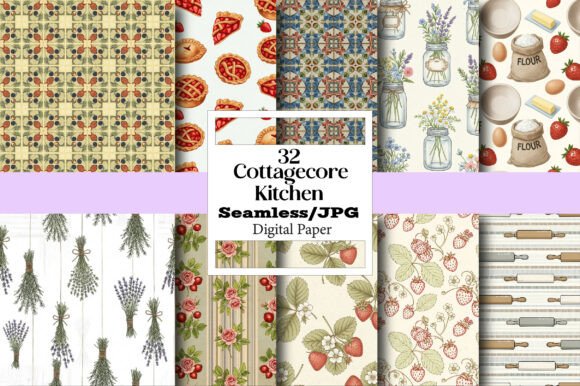Cottagecore Kitchen Seamless Patterns: The Digital Fabric of Modern Craft