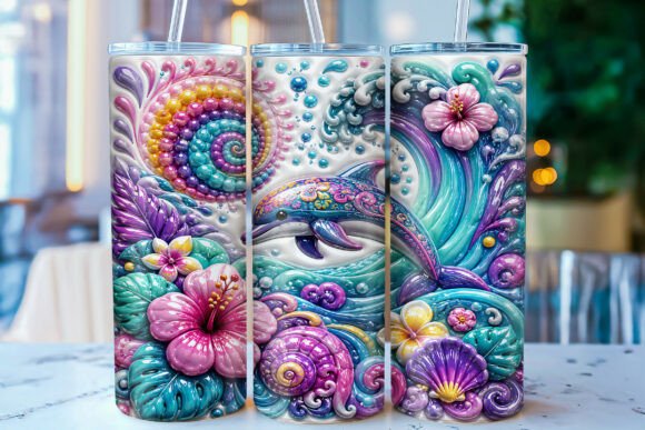 Exploring the Inflated Tropical Dolphin Tumbler Wrap: A Portal to Coastal Creativity