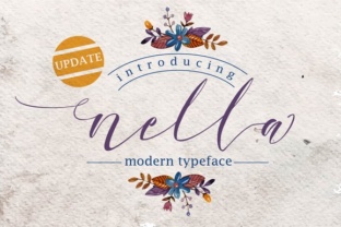 Nella Script: Elegant Modern Calligraphy for a Personal Touch
