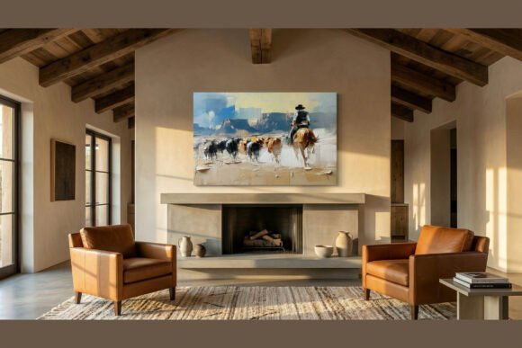 The Art of the Frontier: Capturing the Desert Cowboy in Modern Impasto