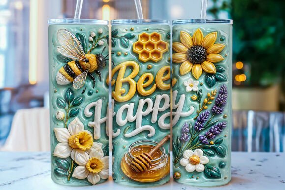 The Bee Happy Tumbler Wrap: A Design That Blooms with Joy and Practicality
