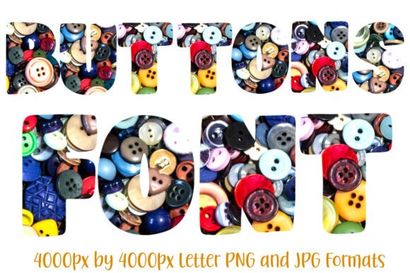 The Buttons Sewing Craft Font Letters PNG: A Tactile Design Resource