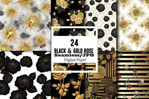 The Ultimate Creative Companion: Exploring the Versatility of Black Gold Rose Digital Paper