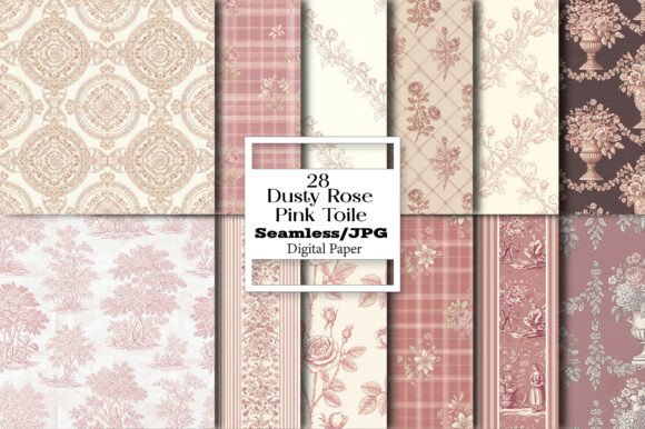 Understanding the Versatility and Appeal of Dusty Rose Pink Toile Digital Paper